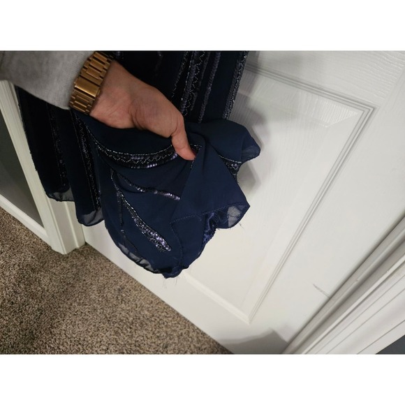 Lila Madison Blue Sequence Ball Gown - Picture 6 of 7